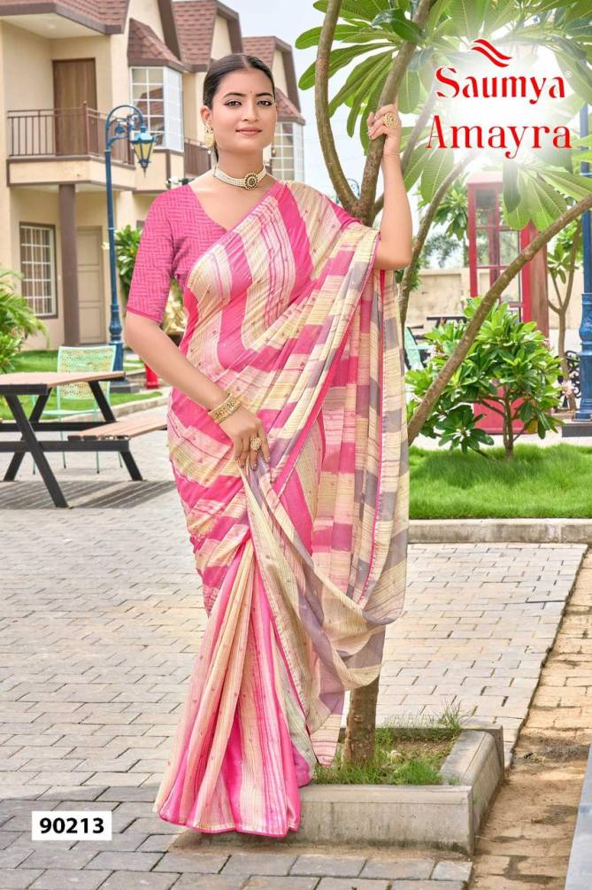 Amayra By Saumya Chiffon Brasso Sarees Wholesale Printed Sarees Wholesale Price In Surat